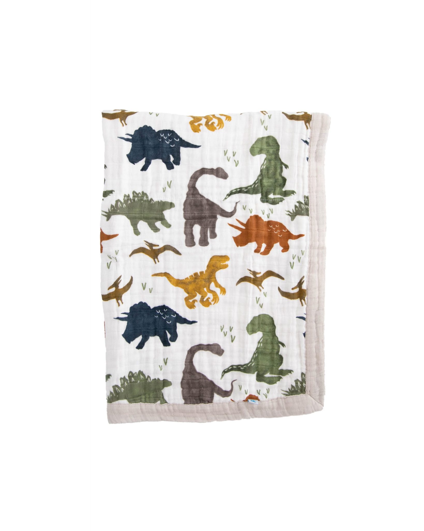 Cotton Muslin Baby Blanket - Dino Friends Cotton Muslin Baby Blanket - Dino Friends