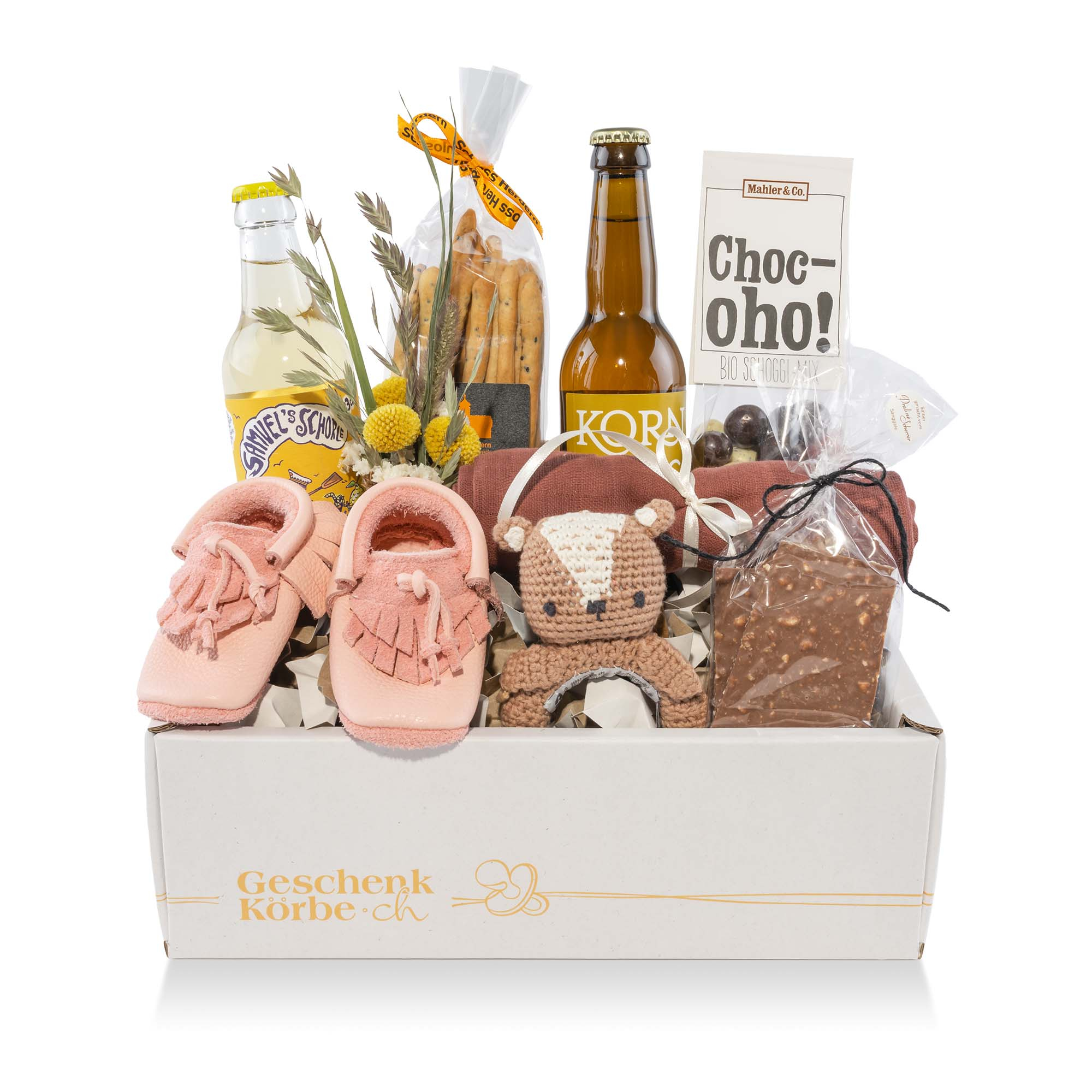 Geschenkkorb Baby "Blush Moccasins"