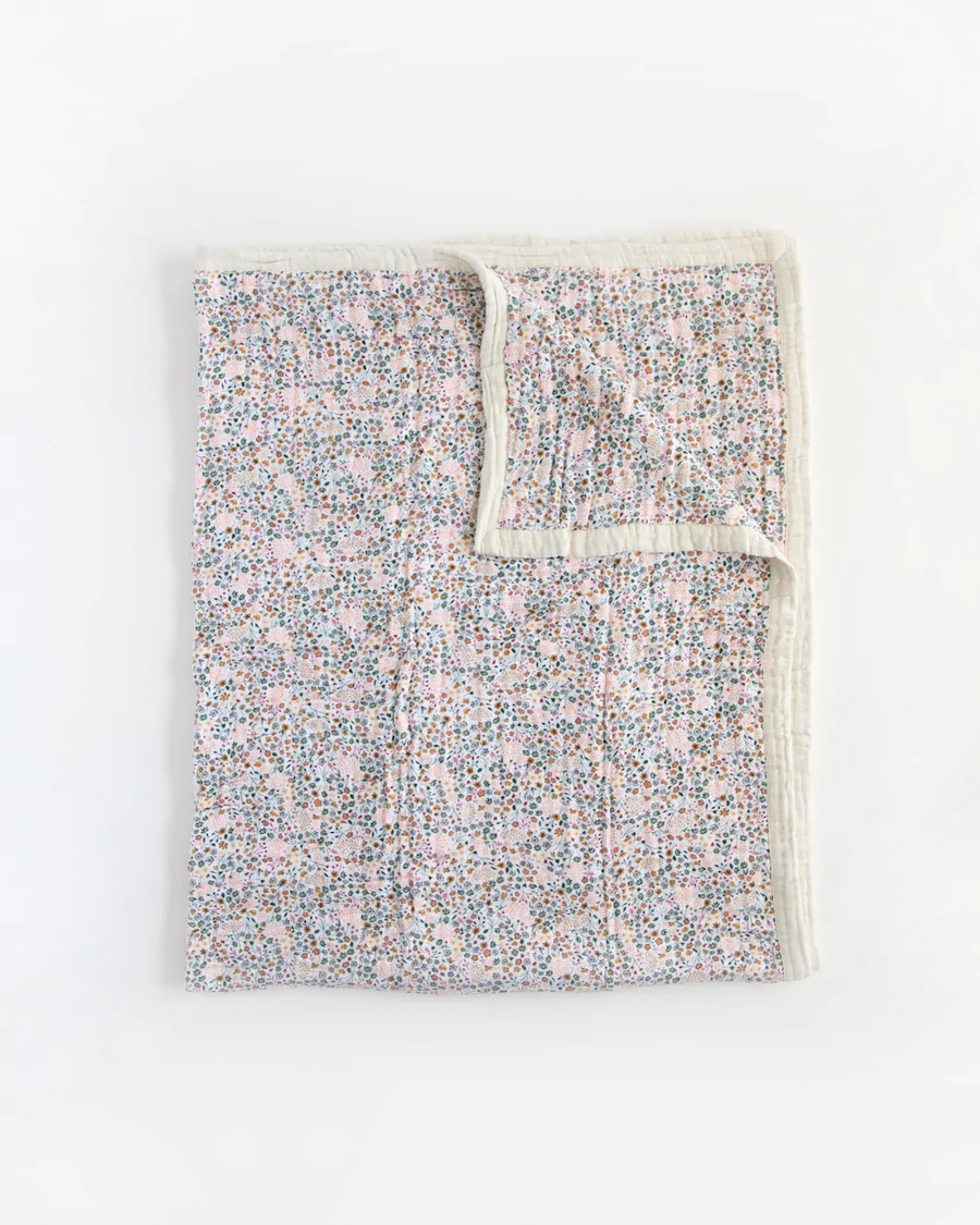 Cotton Muslin Quilt Big Kid - Pressed Petals