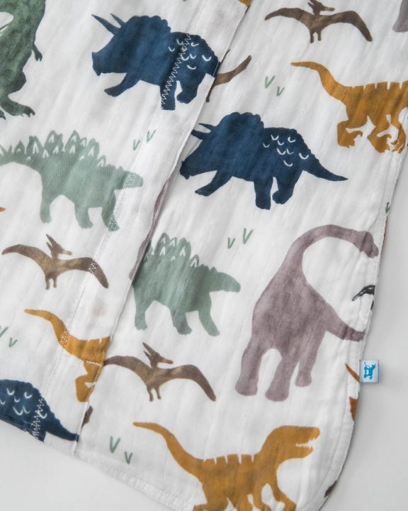 Cotton Muslin Sleeping Bag Gr. S - Dino Friends Cotton Muslin Sleeping Bag Gr. S - Dino Friends