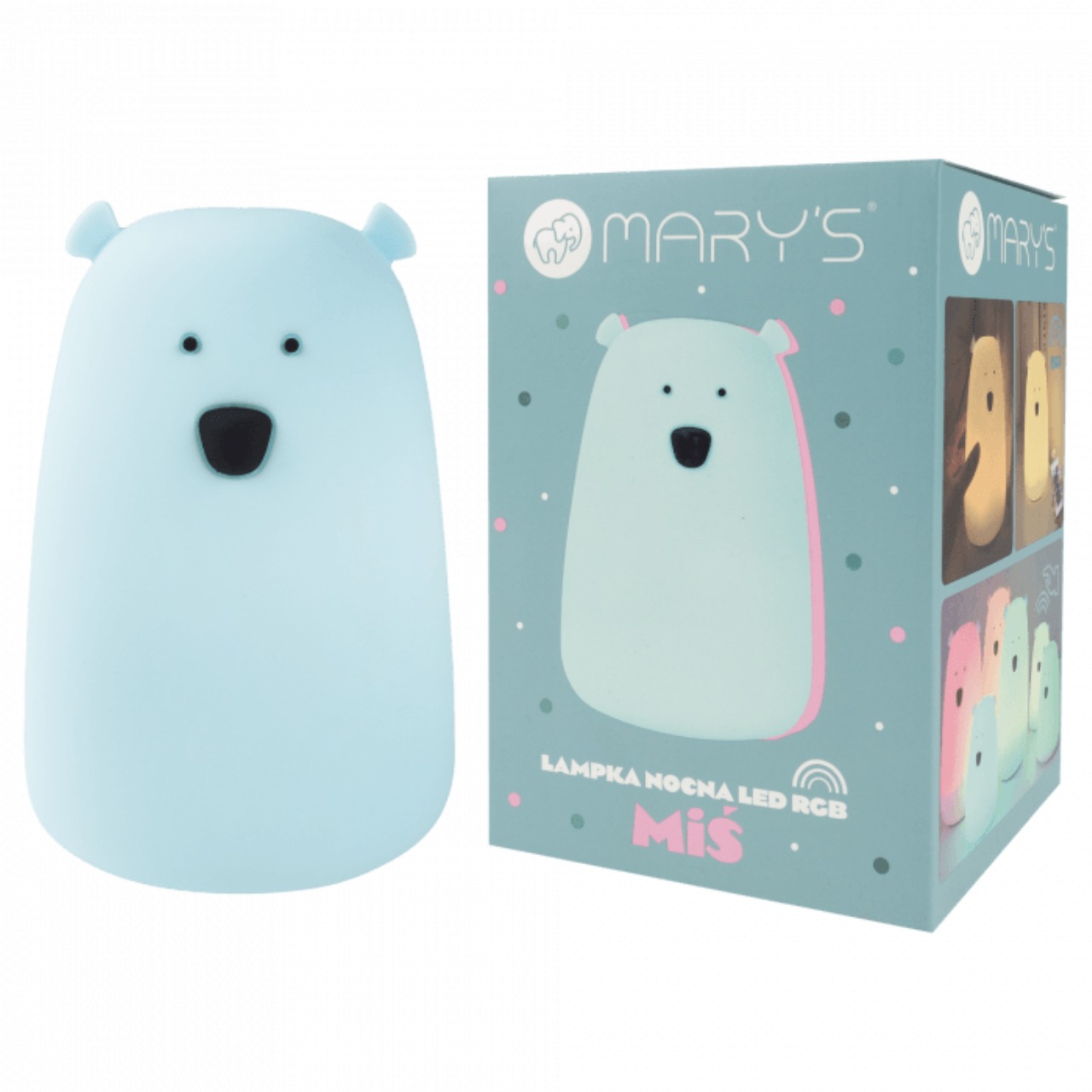 Computerausrüstung, Elektronik, Hardware, Maus, Bär, Polarbär, LED-Lampe, RGB-Licht, Nachtlampe, sanftes Blau