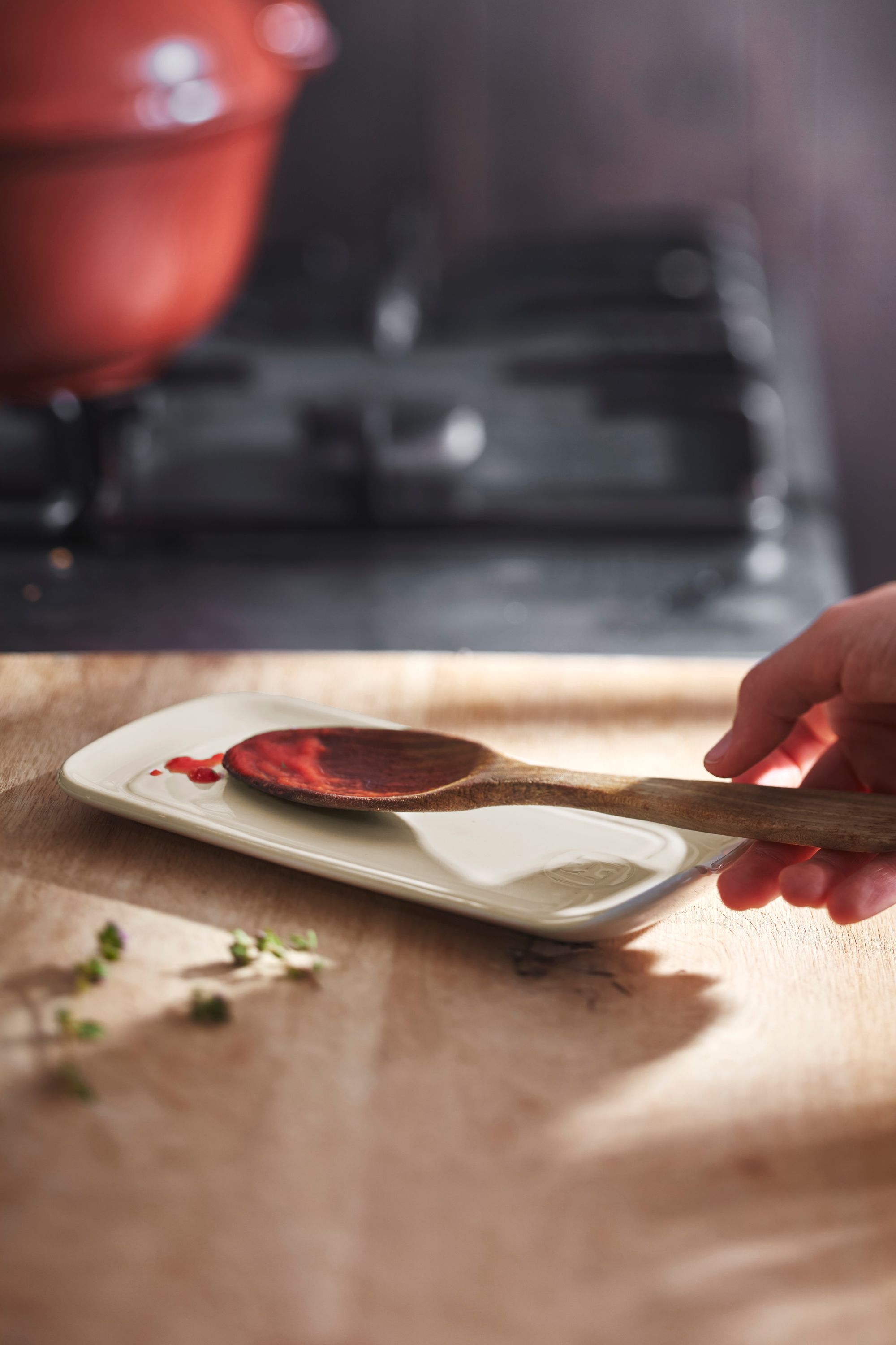 Essen, Präsentation des Essens, Besteck, Löffel, Spatel