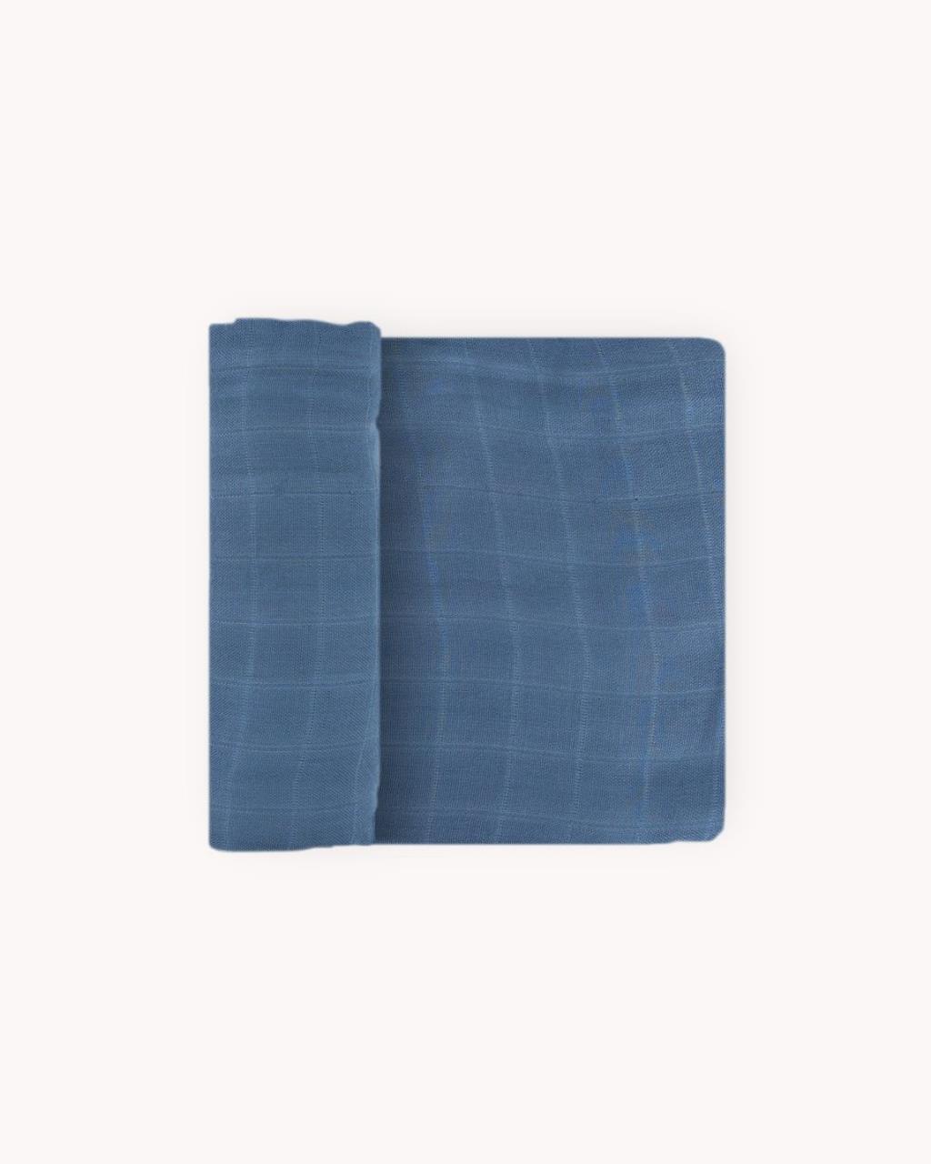 Deluxe-Muslin Swaddle, Blue Dusk