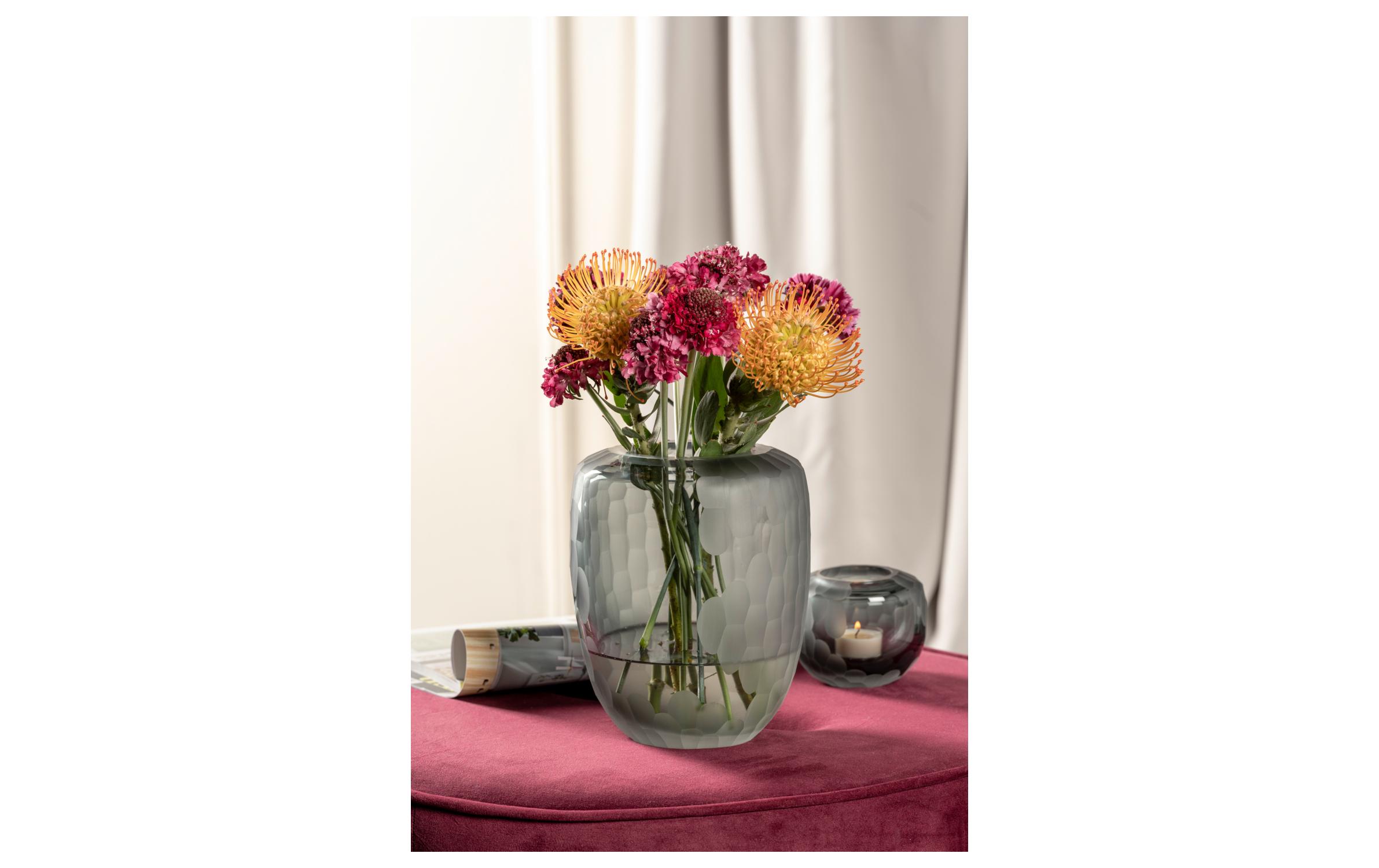 Leonardo Vase Bellagio, 10cm, Anthrazit