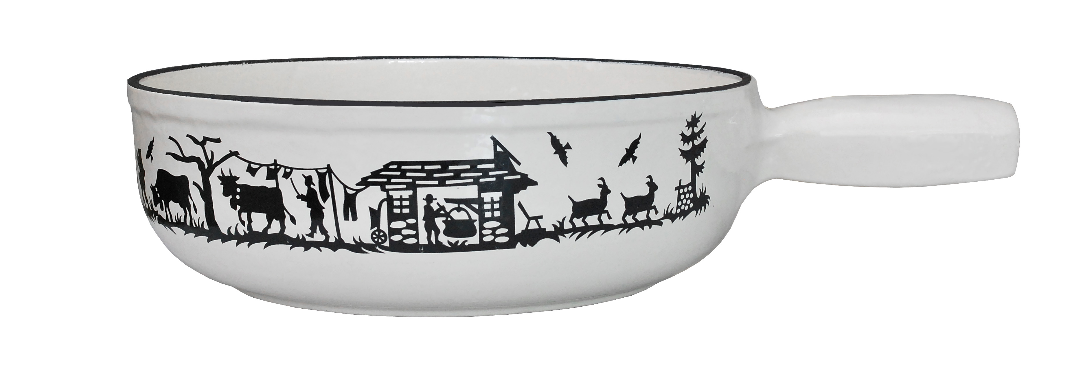 Alpes Caquelon Guss weiss Ø  23 cm