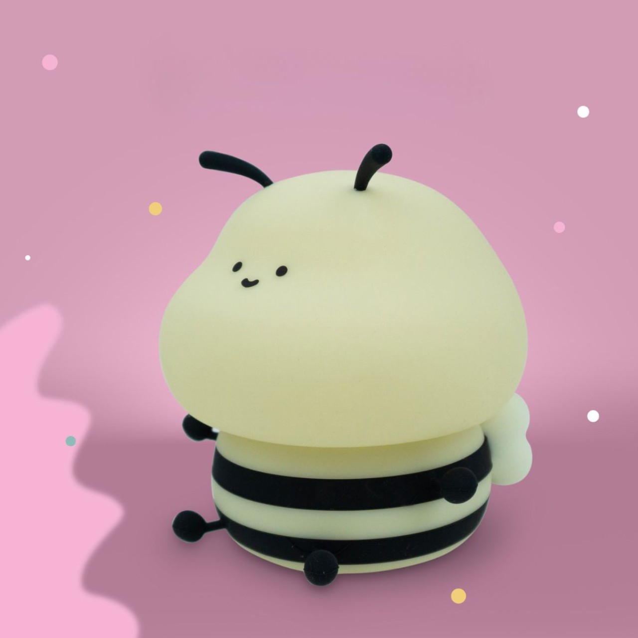 Kawaii Biene, Spielzeugfigur, Schaumgummi, Gelb-Schwarz, Runde Form